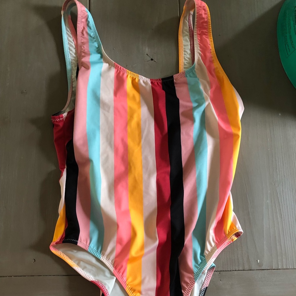 Solid and Striped one piece suit